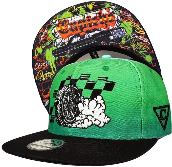 Capiche® Snapback Pet – Capiche Drift – Groen Ombre – Verstelbaar met Druksluiting – Pet Mannen