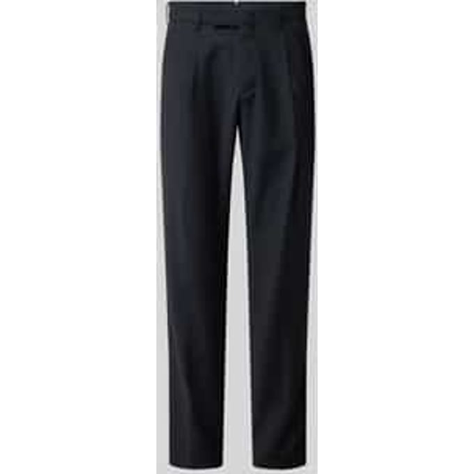 slim fit stoffen broek met wol