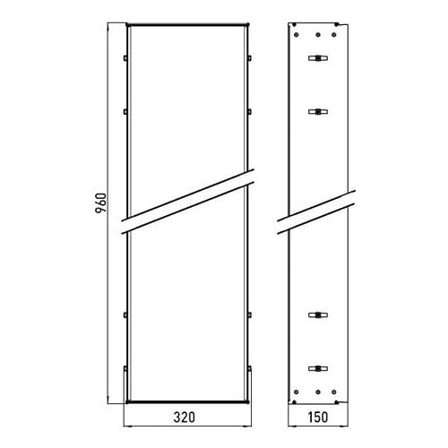 Emco asis installation frame for modules 300 with 96.4 cm height