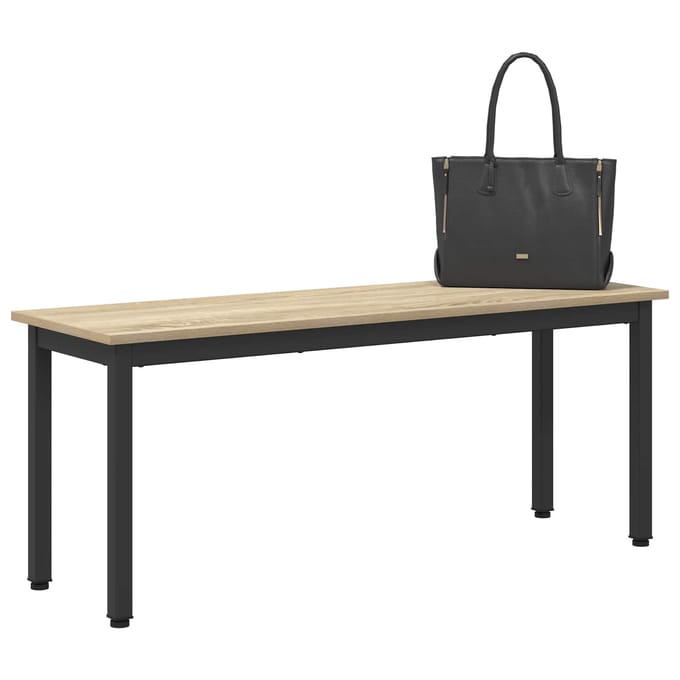 vidaXL - Bank - Sonoma - Eiken - 110 - x - 35 - x - 45 - cm - Bewerkt - hout