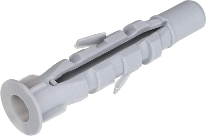 Homefix. nylon plug 6mm dik x 30mm. lang. 18 stuks pluggen.
