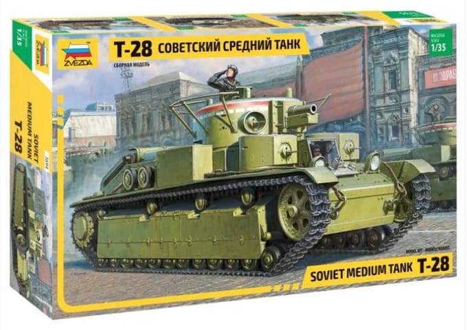 Zvezda | 3694 | T-28 Soviet Medium Tank | 1:35