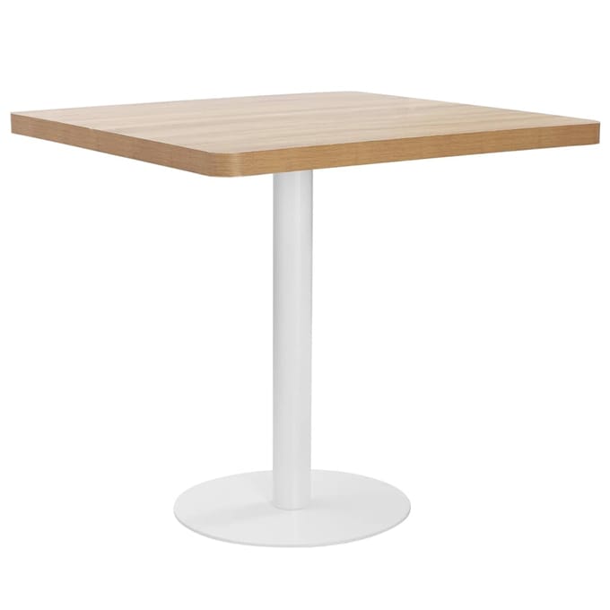vidaXL - Bistrotafel - 80x80 - cm - MDF - lichtbruin