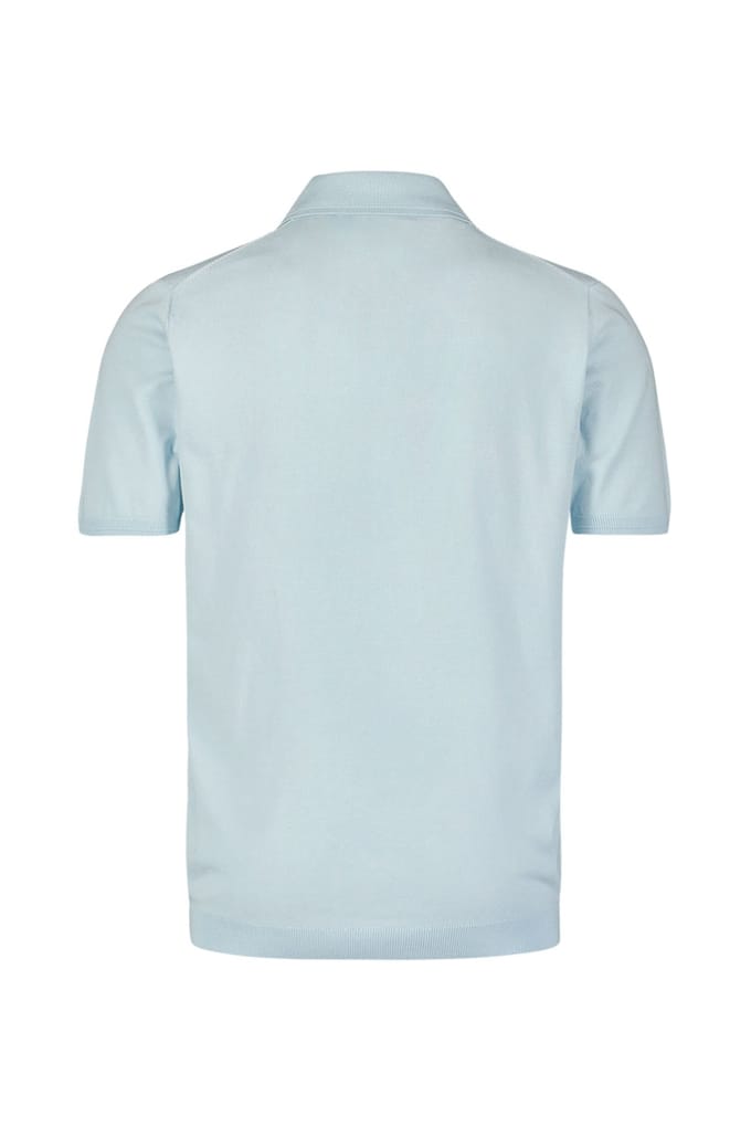 No Excess Pullover Short Sleeve Polo Zip Solid Ice Größe: L | Poloshirts Outlet | Herren