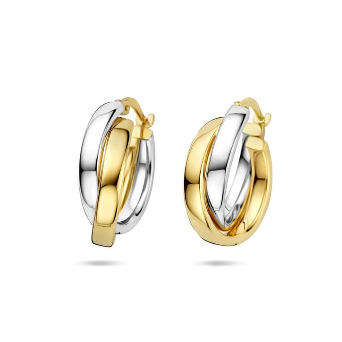 14k Bicolor gouden Klapoorringen - 4209157