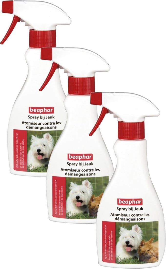 Beaphar Spray Bij Jeuk Voor Hond & Kat - Huidverzorging - 3 x 250 ml