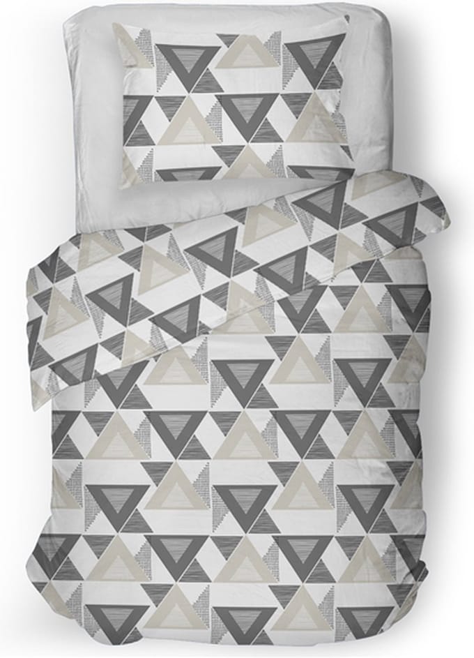 Snoozing Bobbie Dekbedovertrek - Eenpersoons - 140x200/220 cm - Grey