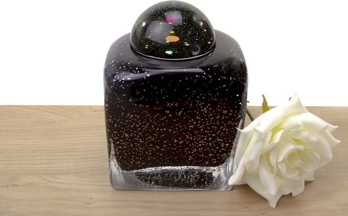 Urn met hemel - Urn voor mensen - Urn voor dieren - Zwart met Silver