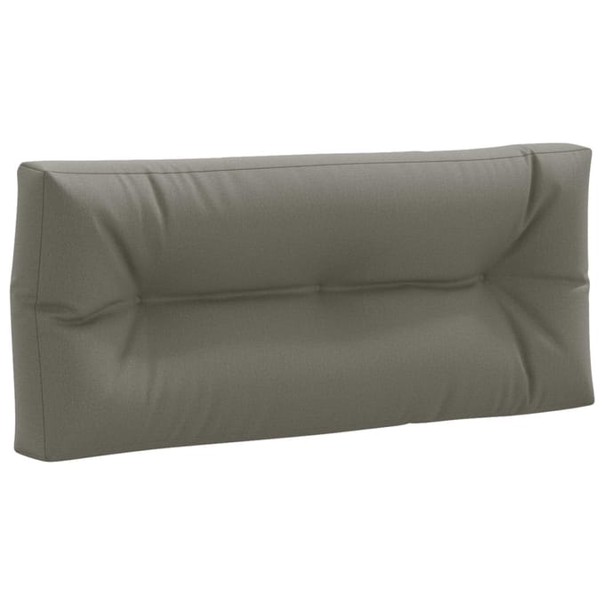 vidaXL - Palletrugkussen - VIANEN - 100% - Polyester - Grijs - 120 - x - 60 - x - 12 - cm