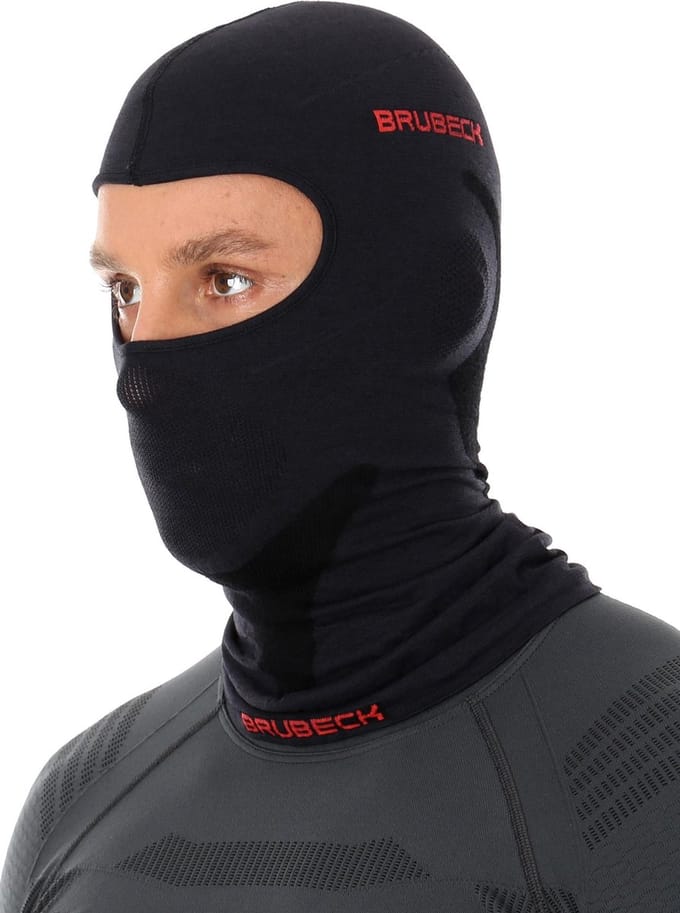 Seamless Bivakmuts-Balaclava met Merino Wol-Zwart-S/M