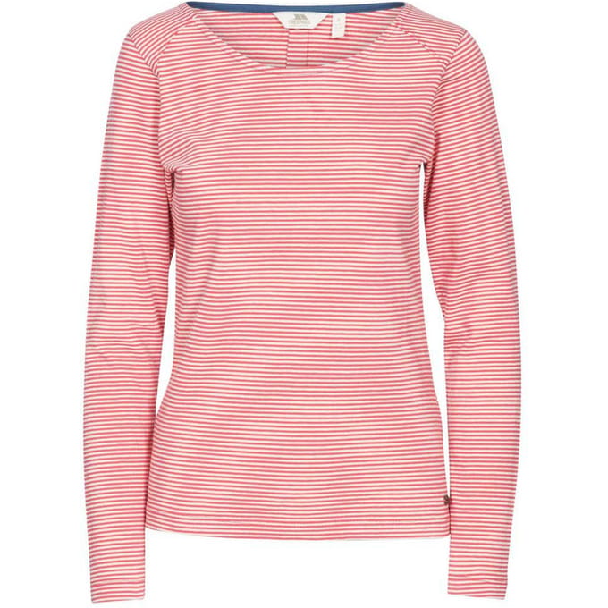 Trespass - Dames Caribou Casual Top (Hibiscus rode streep)