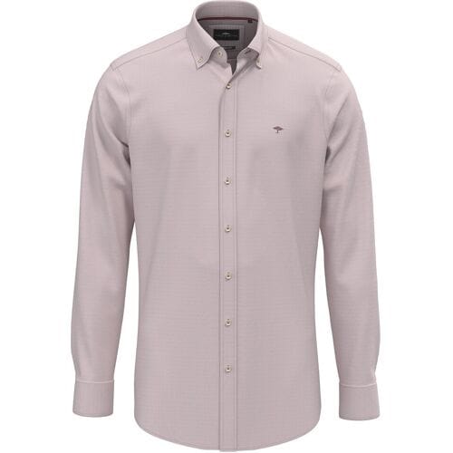 Fynch-Hatton Overhemd Washed Oxford Solid Color Kent Collar Berry / male