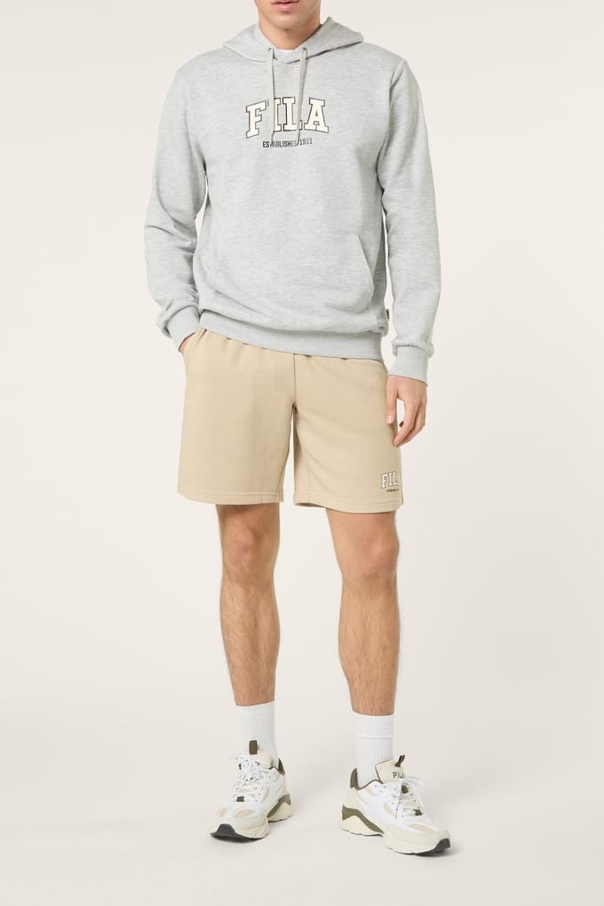 FILA Rifredi Regular Graphic Sweat Shorts White Pepper Size: XL | Sweatpants Outlet | Heren | Wit