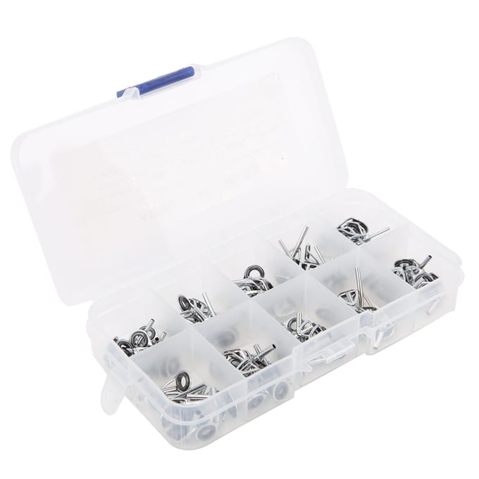 100 Stuks Hengel Gidsring Set Keramische Gids Oog Sets In Doos Hengel Accessoires white