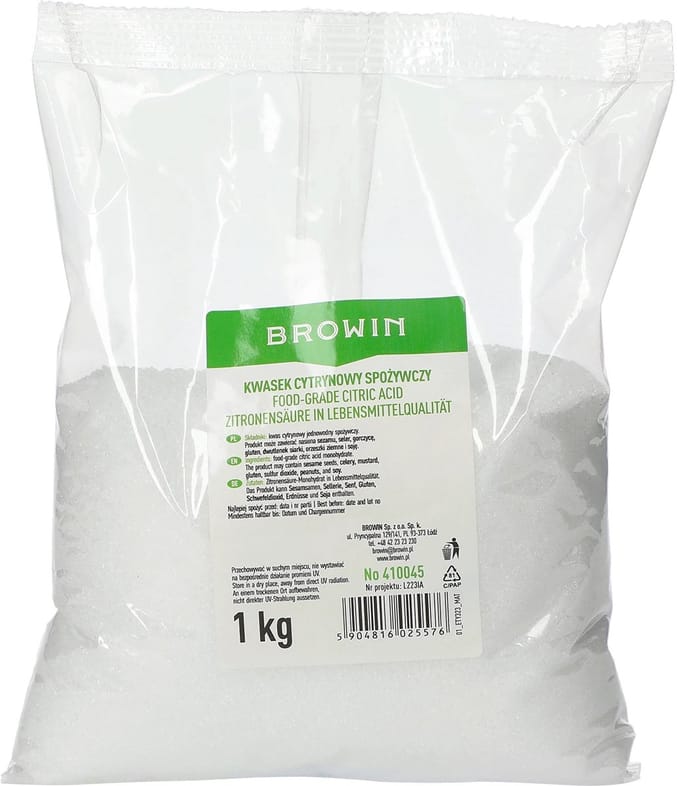 Citroenzuur 1 kilo - zuurteregelaar - natuurlijk conserveringsmiddel - antioxidant