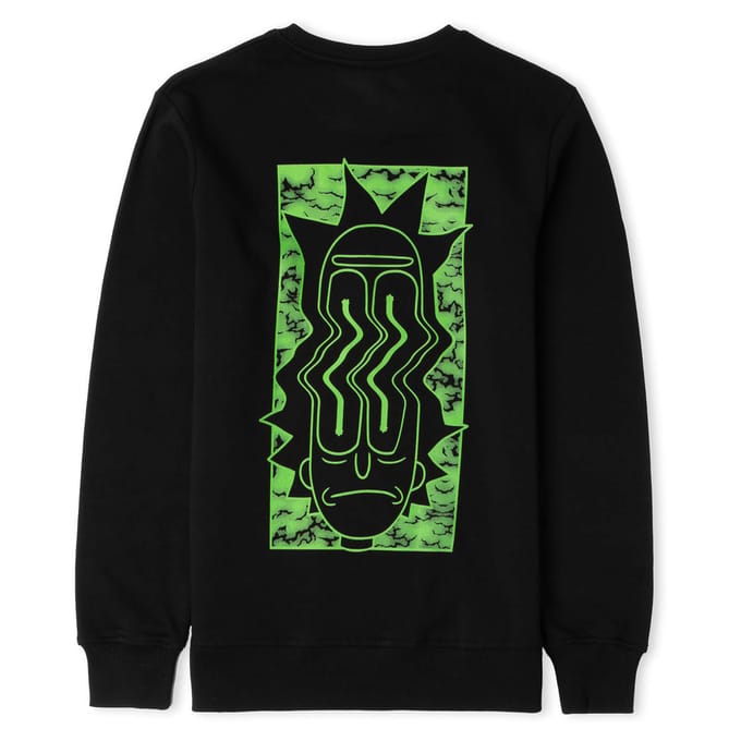 Rick and Morty Warped Head Unisex Sweatshirt - Black - M