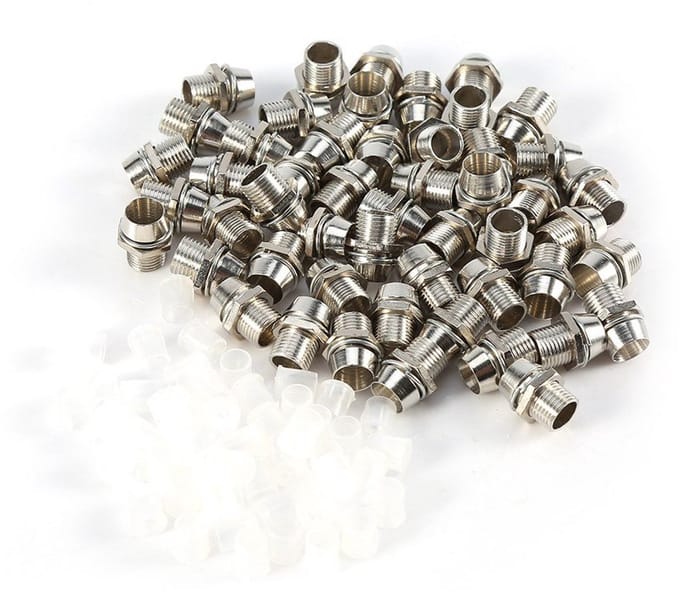 50 stuks zilverkleurige LED houder 8mm voor 5mm LED