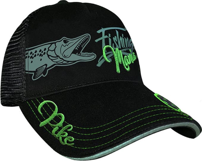Hotspot Design Cap Pike Mania - Black - Pet - Groen