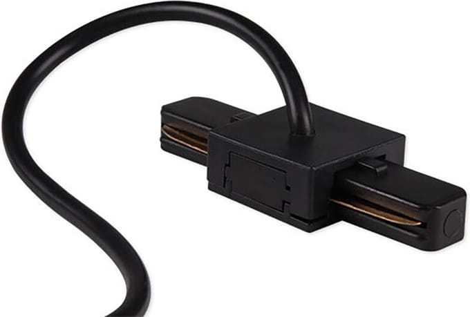 Spanningsrail Voedingsconnector - 1 Fase - Middenvoeding - Zwart