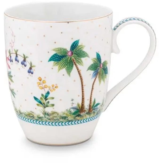 Pip Studio Jolie stippen goud grote mok blauw