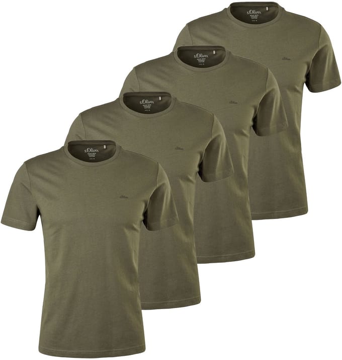 s.Oliver T-shirt Basic T-Shirt Verpakking van 4