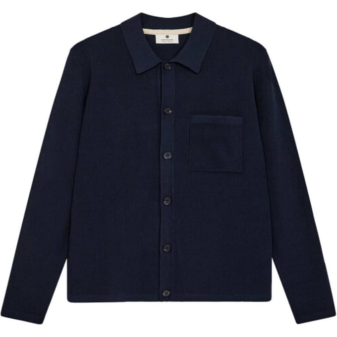 Anerkjendt 902032 aksvend needlerib knit cardigan 3059 sky captain