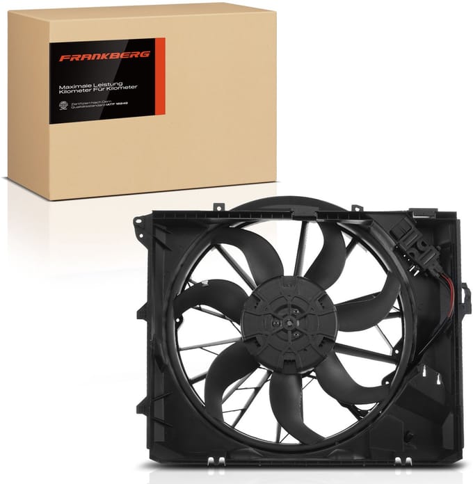 Frankberg 1x Motorradiateur Enkele ventilator