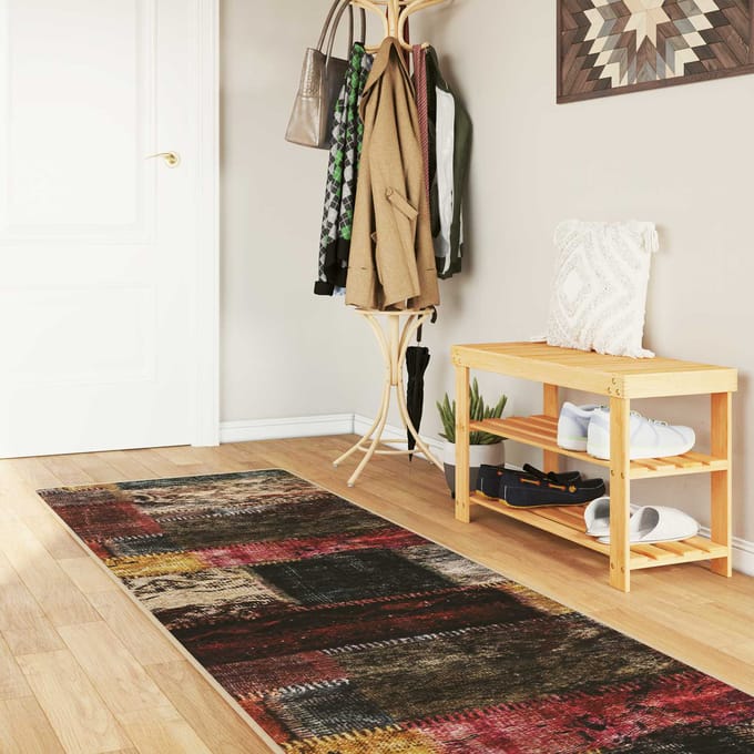 vidaXL - Tapijt - Runner - MARSA - Meerkleurig - 100 - x - 250 - cm - Polyester - en - PVC