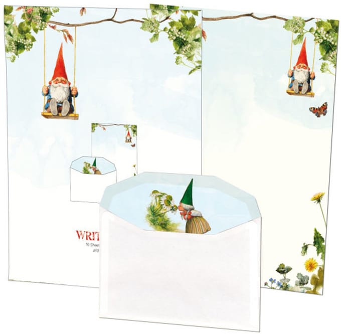 Briefpapier met enveloppen: Rien Poortvliet Kabouter