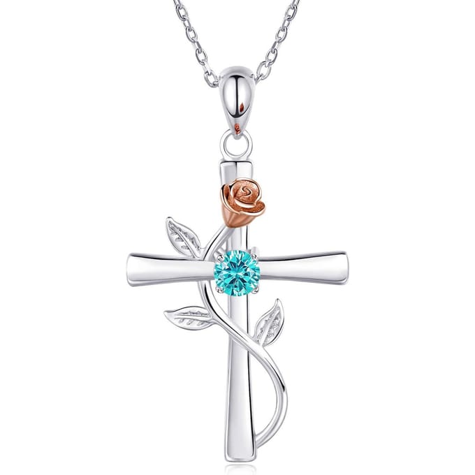 Nieuwe Cross Rose ketting Damesmode hanger ketting sieraden