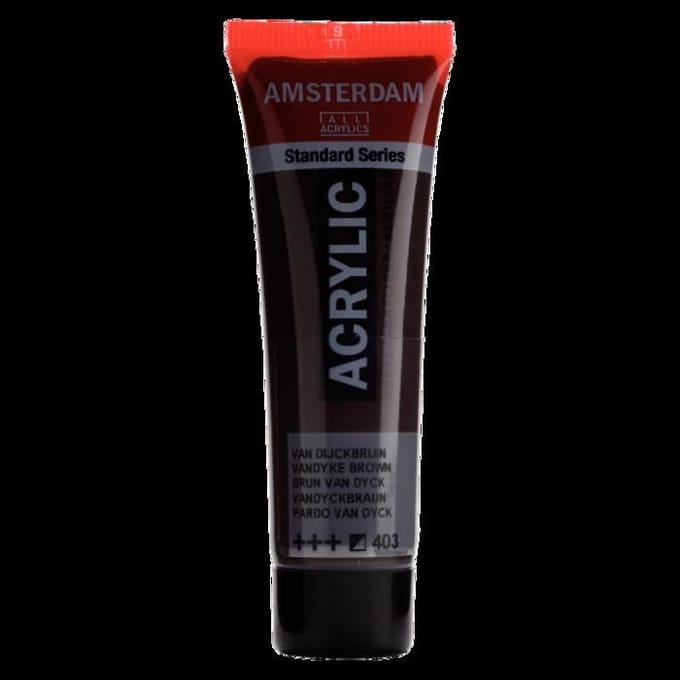 Verf - Acryl - 403 - Van Dijck bruin - Amsterdam - 20ml