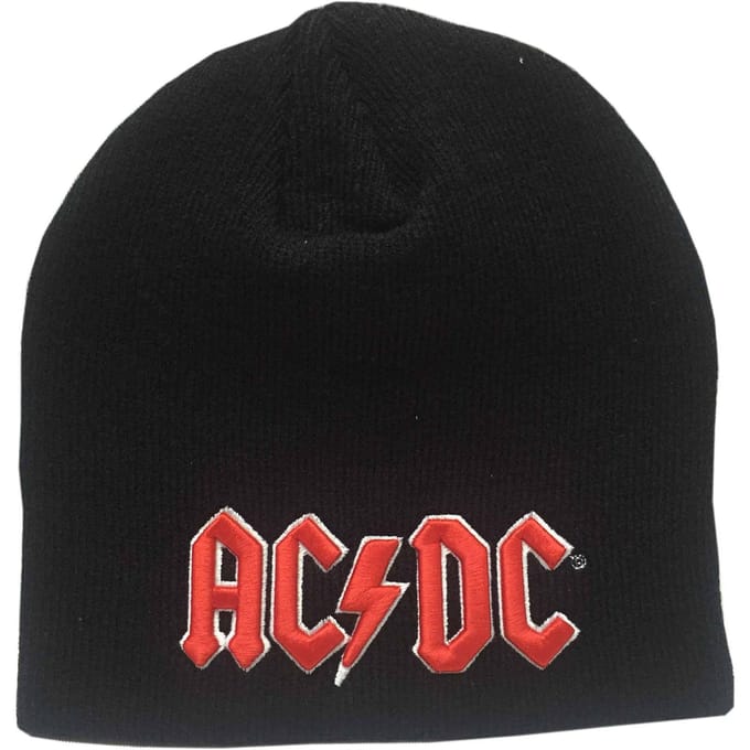 AC/DC Beanie met 3D-logo voor volwassenen (Zwart)