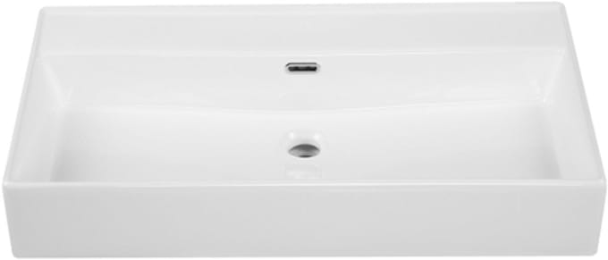 Saniclass Legend wastafel - 60.5x47x16cm - zonder kraangat - glans wit