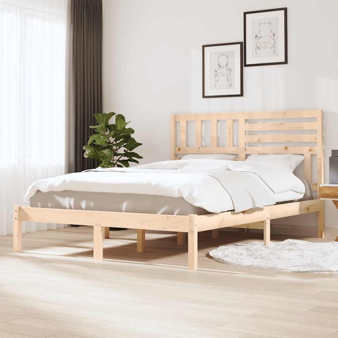 vidaXL - Bedframe - zonder - matras - massief - grenenhout - 120x190 - cm
