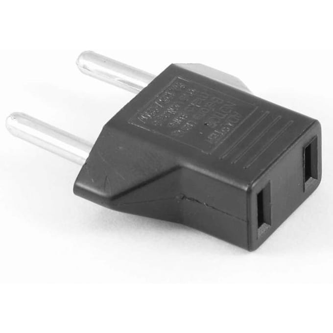 2-pins plat naar Europese stekkerconverter