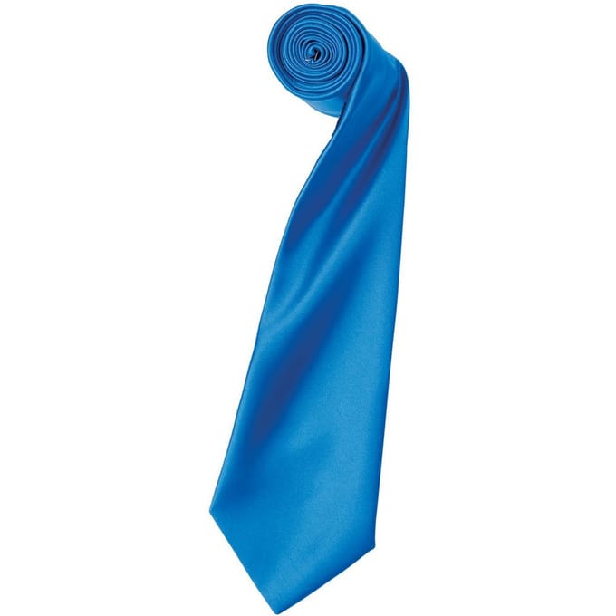Premier Kleurencollectie Satijnen Stropdas (Saffier)