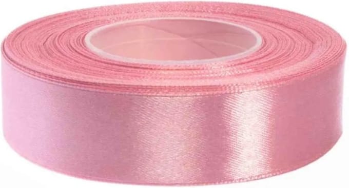 Hobbygroep satijnlint luxe knutselband 25 mm 25 m heide roze.