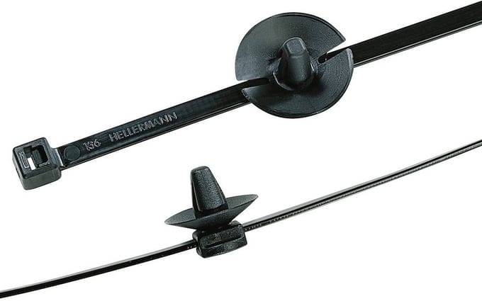 HellermannTyton 156-01146 PT2AP3SFT6.5-PEEK-BGE Kabelbinder Beige Met spreidanker 1 stuk(s)