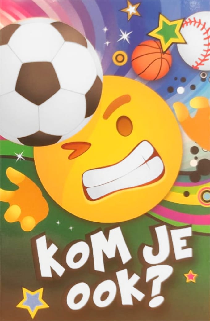 Uitnodigingskaarten - Sportkampioen emoji - 6st.