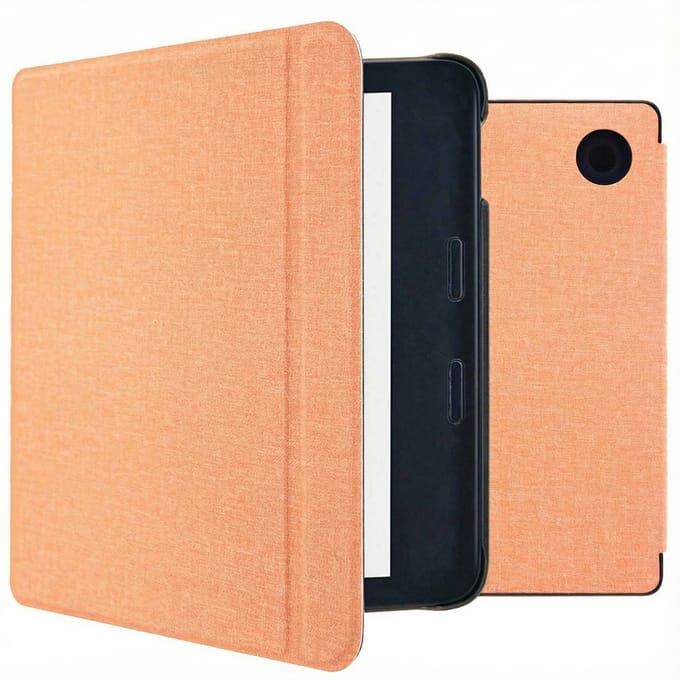 imoshion Canvas Sleepcover Bookcase met stand voor de Kobo Libra 2 / Tolino Vision 6 - Peach