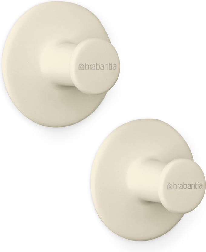 Brabantia ReNew Handdoekhaakjes - 2 stuks - Zonder Boren - Soft Beige
