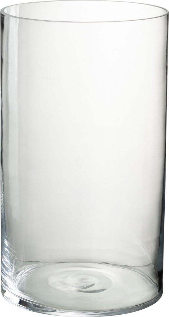 J-Line windlicht Rond - glas - transparant - medium