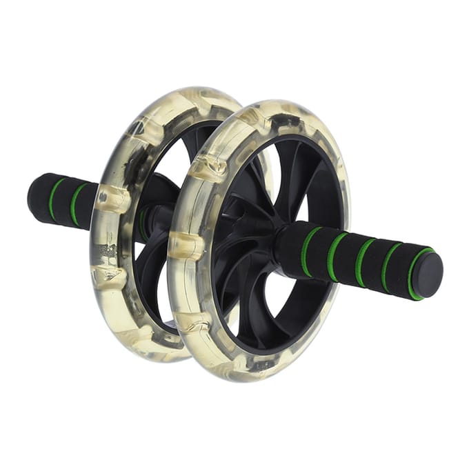 200mm Buikwiel Roller Antislip Dubbele Wielen Oefenroller voor Core Workout gray