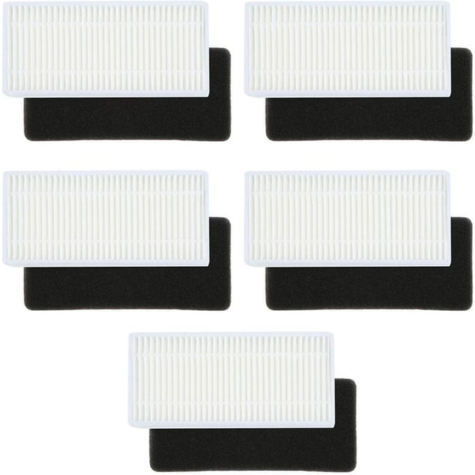 5 pièces Pièces de rechange pour filtre Convient pour Deebot N79 N79S Accessoires pour aspirateur robot white