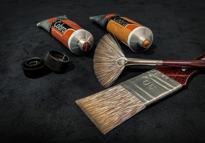 da Vinci Grigio Watervermengbare Oliefverf Synthetische Acryl Penselen Set