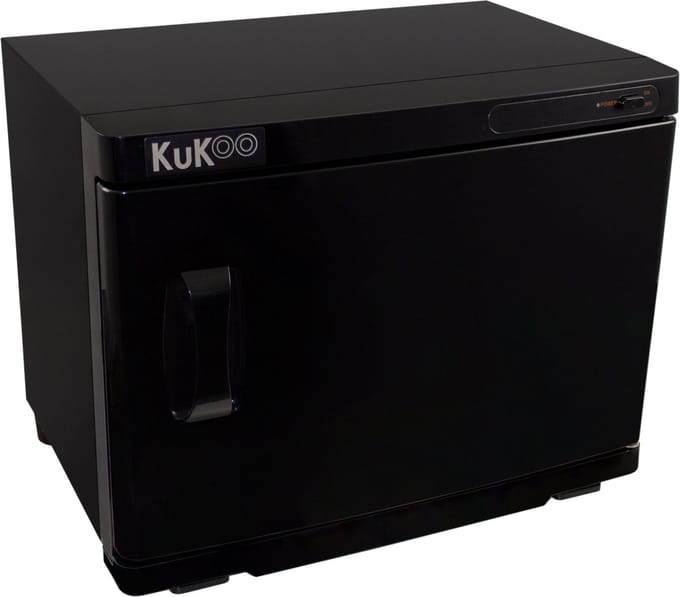 Handdoekverwarmer - zwart - 70 handdoeken - uv-sterilisatie