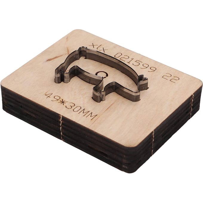 Vorm van Varken Leder Stansvorm DIY Mes Snijmallen Embossing Snijsjabloon beige