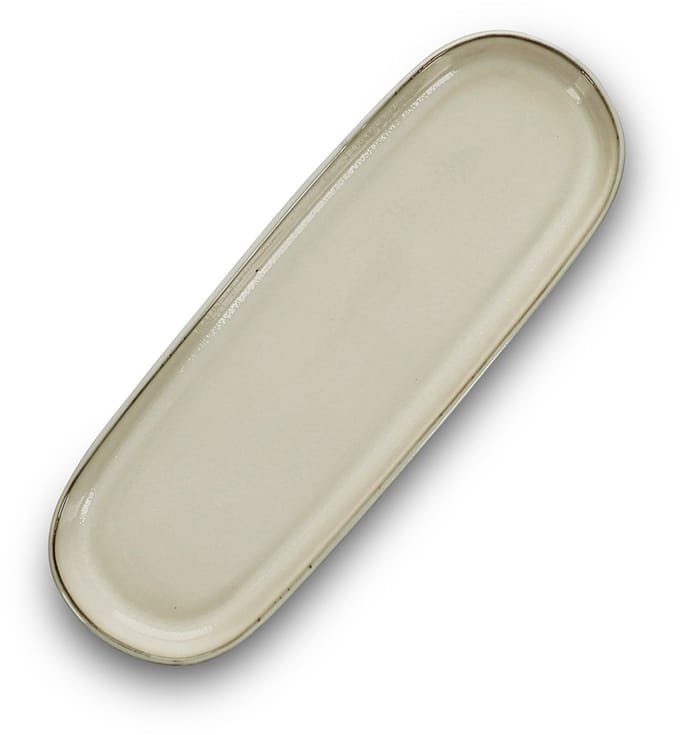S&P Serveerschaal 29x10xH2cm ivoor Meridian (Set van 2)