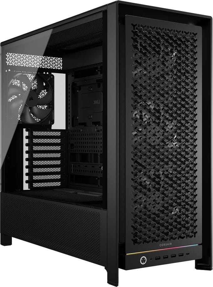 CORSAIR FRAME 5000D RS - PC-behuizing - Midtowermodel - ATX - EATX - Micro-ATX - Mini-ITX - Gehard Glas - 4x RS140 fan - Zwart