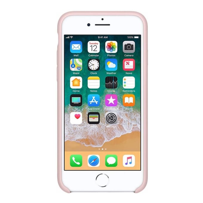 Silicone Backcover voor de Apple iPhone SE (2022 / 2020) / 8 / 7 - Pink Sand